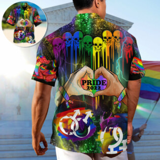LGBT Skull Pride 2022 Style - Hawaiian Shirt - Owl Ohh-Owl Ohh