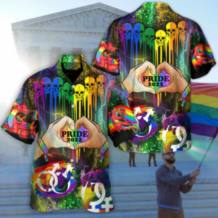 LGBT Skull Pride 2022 Style - Hawaiian Shirt - Owl Ohh-Owl Ohh