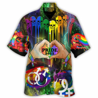 LGBT Skull Pride 2022 Style - Hawaiian Shirt - Owl Ohh-Owl Ohh