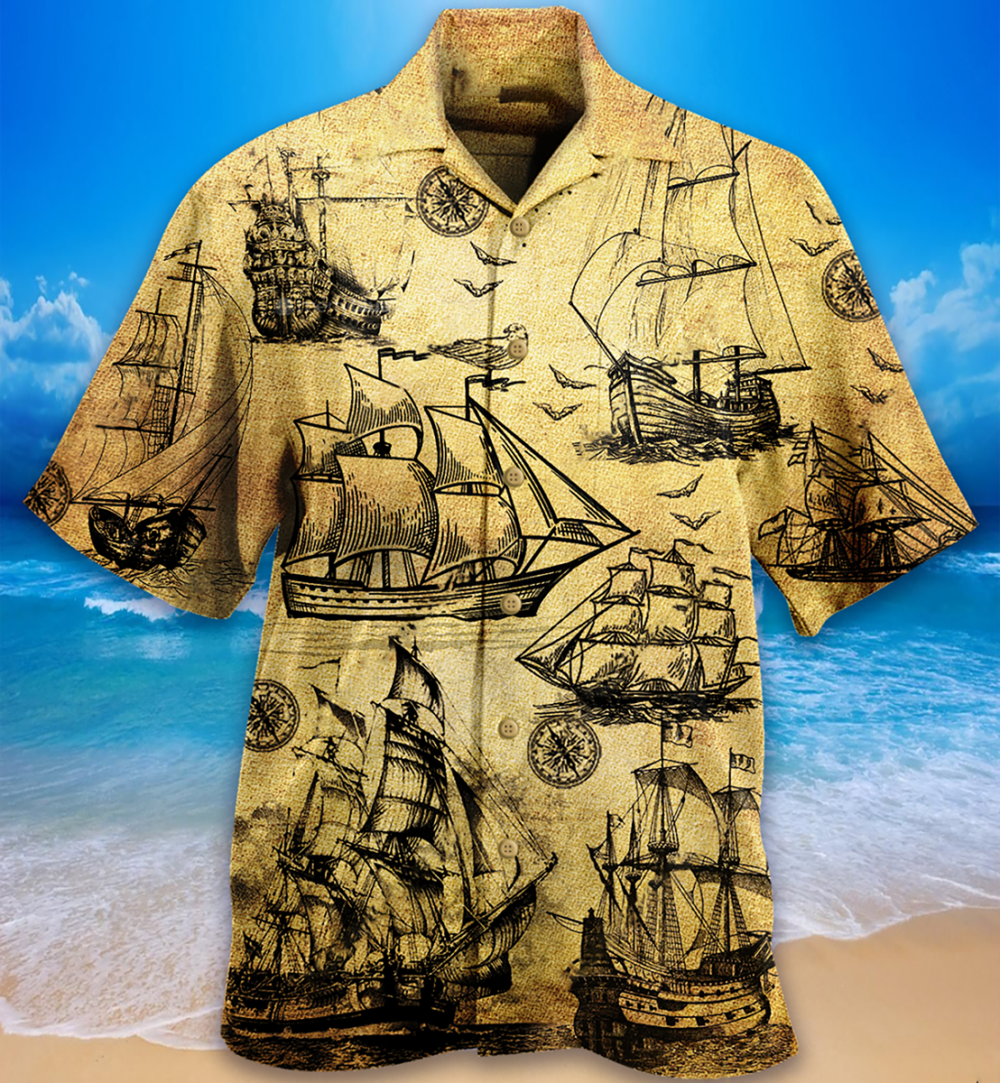 Sailing Vintage In Beautiful Life - Hawaiian Shirt - Owl Ohh - Owl Ohh