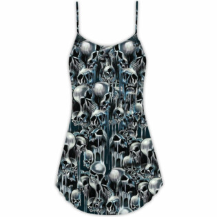 Skull It's Hot in Here - V-neck Sleeveless Cami Dress - Owl Ohh - Owl Ohh