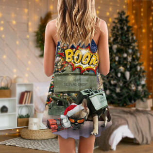 Christmas Claymore With Dog Snownight - V-neck Sleeveless Cami Dress - Owl Ohh - Owl Ohh