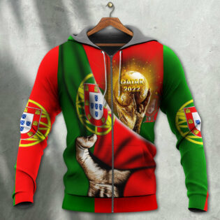 World Cup Qatar 2022 Portugal Will Be The Champion Flag Vintage - Hoodie - Owl Ohh - Owl Ohh