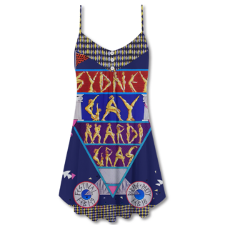 Sydney Gay Mardi Gras Vibe - V-neck Sleeveless Cami Dress - Owl Ohh
