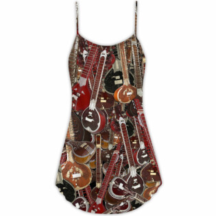 Sitar I'm Awesome I Play Sitar - V-neck Sleeveless Cami Dress - Owl Ohh - Owl Ohh