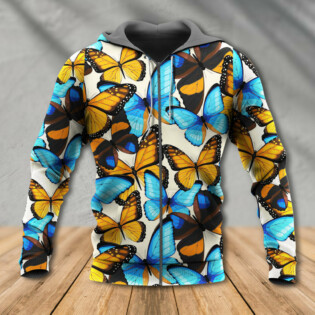 Butterfly Abstract Colorful Vintage - Hoodie - Owl Ohh - Owl Ohh