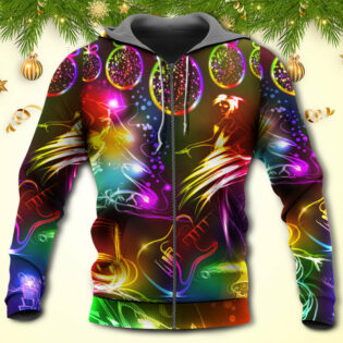 Christmas Dancing Santa Claus Tree Snowman Neon Light Style - Hoodie - Owl Ohh - Owl Ohh