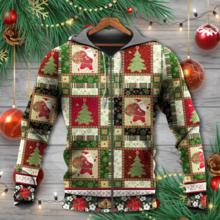 Christmas Santa And Fir-tree - Hoodie - Owl Ohh - Owl Ohh