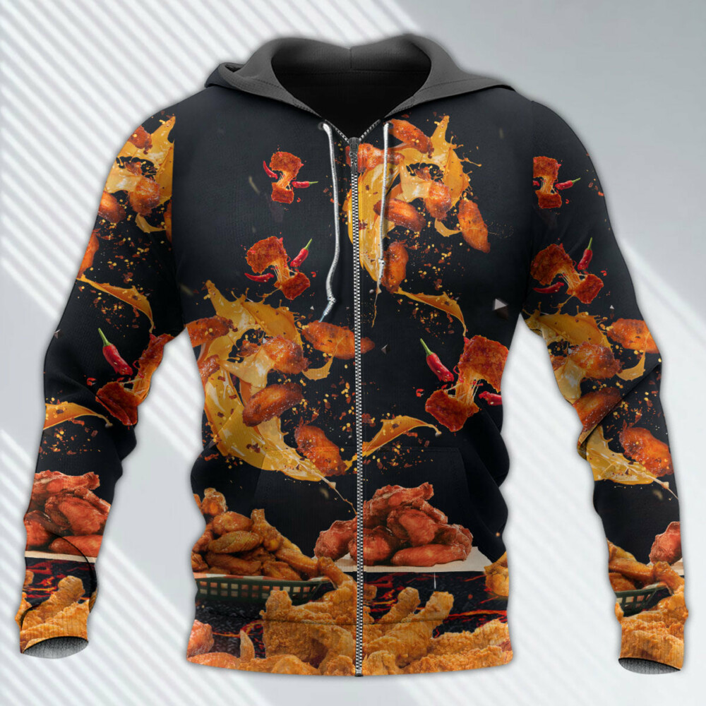 Food Chicken Wing Fast Food Delicious - Hoodie - Owl Ohh - Owl Ohh