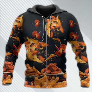Food Chicken Wing Fast Food Delicious - Hoodie - Owl Ohh - Owl Ohh