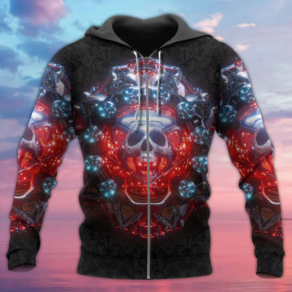 Skull Electric Dream Or Die - Hoodie - Owl Ohh - Owl Ohh