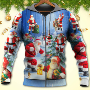 Christmas Santa Claus Is Coming Story Night Art Style - Hoodie - Owl Ohh - Owl Ohh