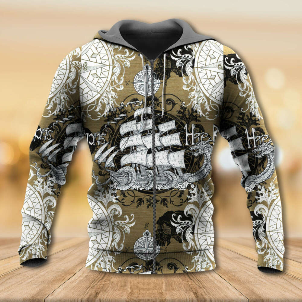 Dragon Old Ship Vintage Anchor Sea Life - Hoodie - Owl Ohh - Owl Ohh