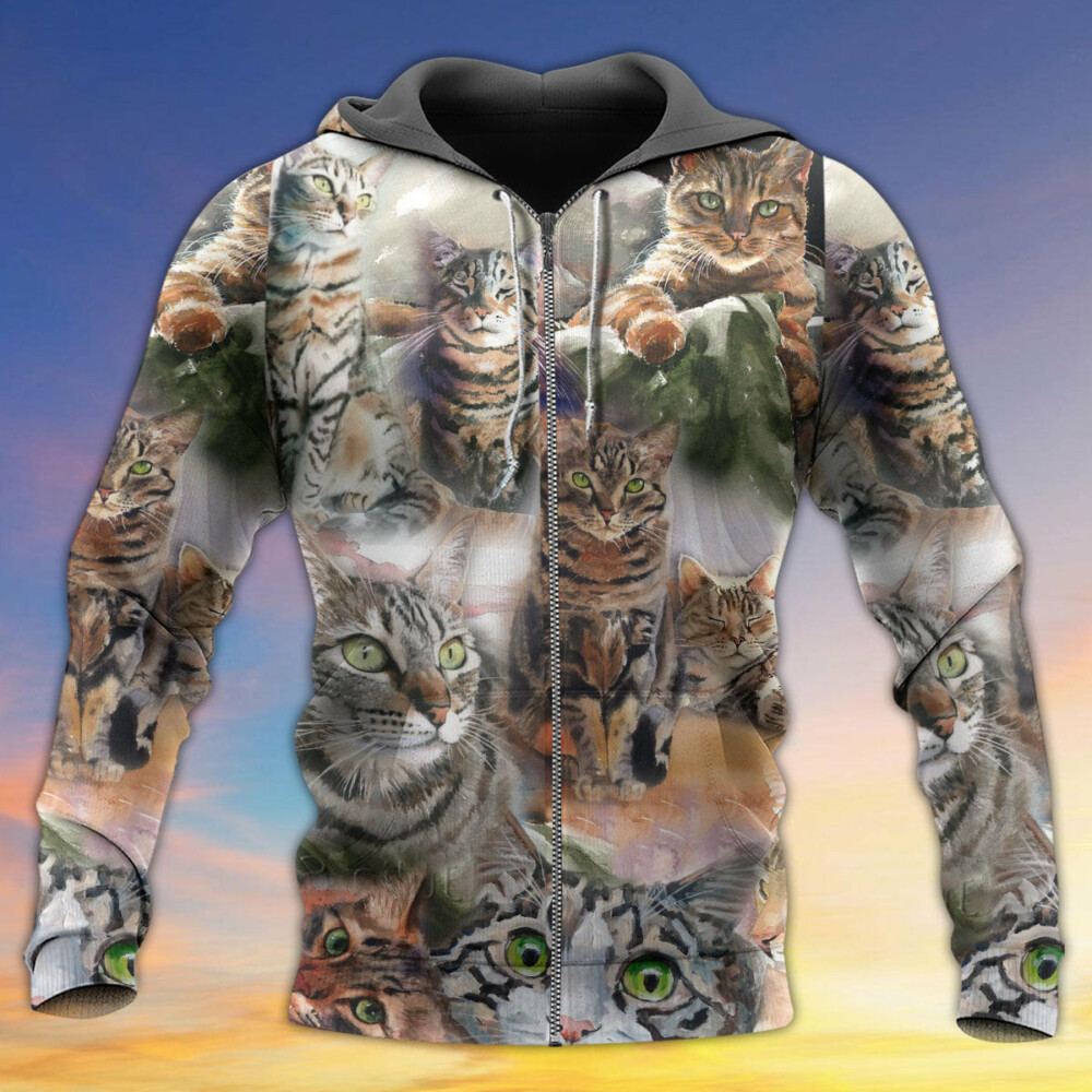 Tabby Cat Art Daily Portrait - Hoodie - Owl Ohh - Owl Ohh
