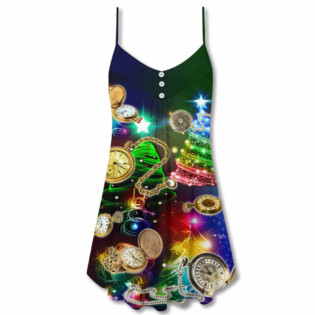Watch Merry Christmas Neon Art - V-neck Sleeveless Cami Dress - Owl Ohh - Owl Ohh