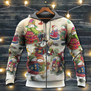 Christmas Couple Snowman Lover Winter Xmas - Hoodie - Owl Ohh - Owl Ohh