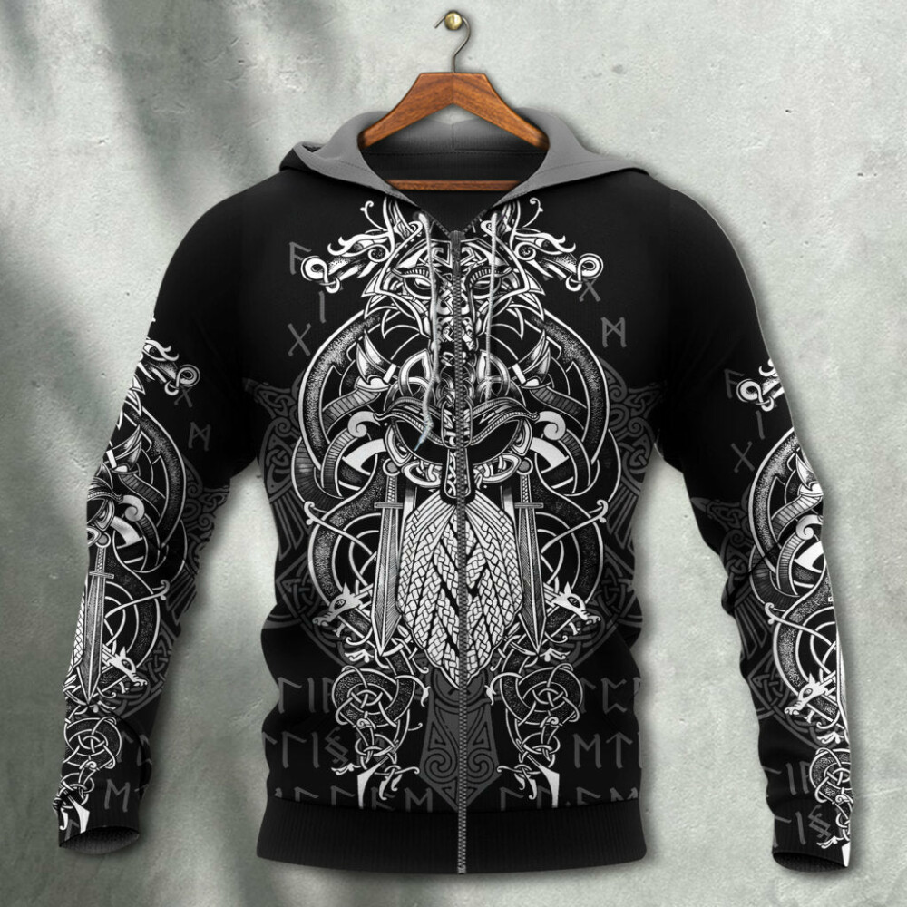 Viking Warrior Blood Pattern - Hoodie - Owl Ohh - Owl Ohh