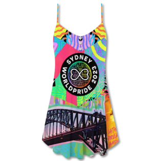 Sydney Mardi Gras Event 2023 - V-neck Sleeveless Cami Dress - Owl Ohh