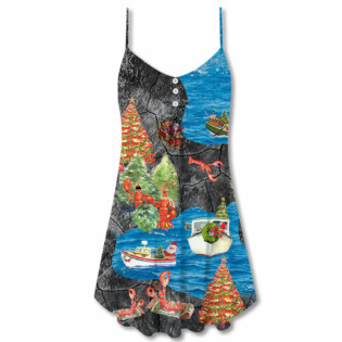 Christmas You Are My Lobster - V-neck Sleeveless Cami Dress - Owl Ohh - Owl Ohh