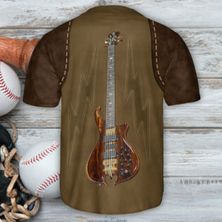 Guitar Music Rock Leather Style - Baseball Jersey - Owl Ohh - Owl Ohh