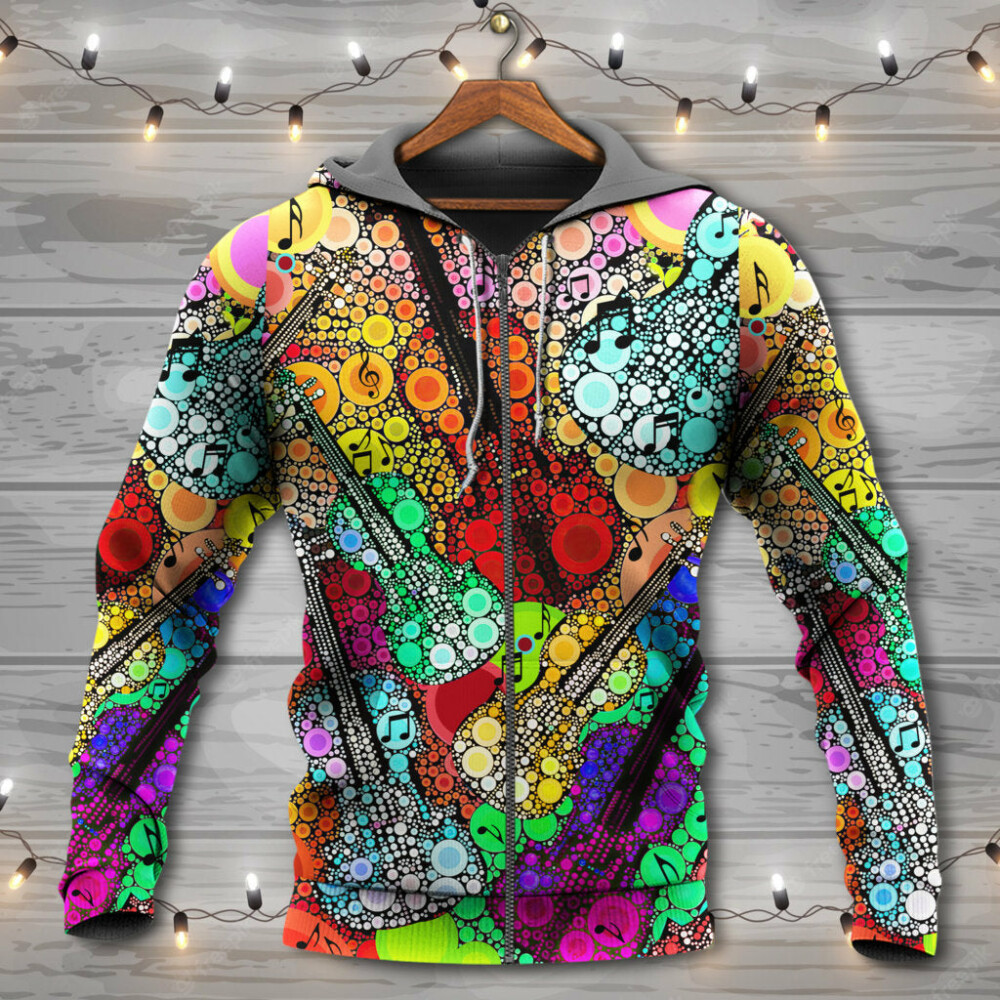 Guitar Scroll Bubble Colorful - Hoodie - Owl Ohh - Owl Ohh