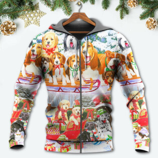 Dog Snowman Christmas Tree Merry Xmas - Hoodie - Owl Ohh - Owl Ohh