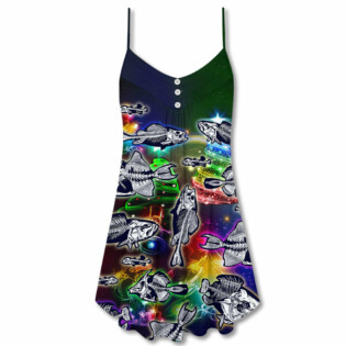 Fishing Merry Christmas Vibe - V-neck Sleeveless Cami Dress - Owl Ohh - Owl Ohh