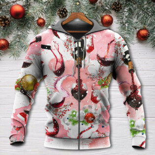 Christmas Wine Drinking A Glass Of Fine Wine - Hoodie - Owl Ohh - Owl Ohh