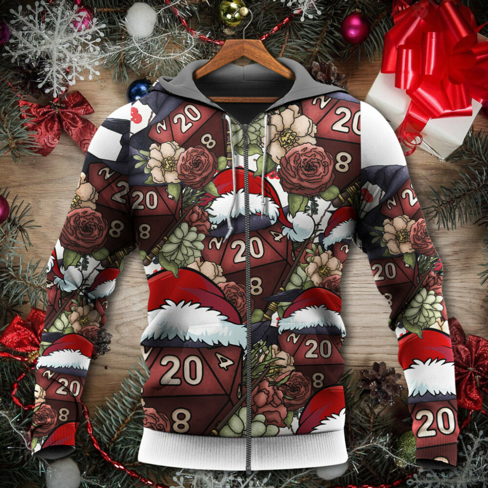 Christmas D20 Witch Dice D20 Xmas Vibe - Hoodie - Owl Ohh - Owl Ohh