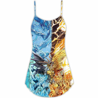 Dragon The Immortal Life - V-neck Sleeveless Cami Dress - Owl Ohh - Owl Ohh