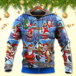 Christmas Santa Claus Drunk Beer Troll Happy Xmas - Hoodie - Owl Ohh - Owl Ohh