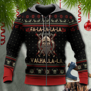 Viking Valhalla Black And Red Fa La La - Hoodie - Owl Ohh - Owl Ohh