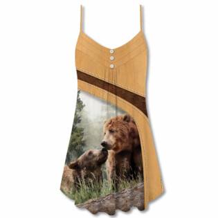 Bear An Old Bear Live Here With His Honey - V-neck Sleeveless Cami Dress - Owl Ohh - Owl Ohh