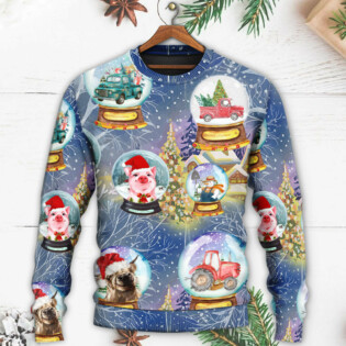 Christmas Farmer Xmas Funny Global - Sweater - Ugly Christmas Sweaters - Owl Ohh - Owl Ohh