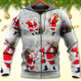 Christmas Santa Is Always With You Art Style - Hoodie - Owl Ohh - Owl Ohh