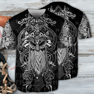 Viking Warrior Blood Pattern - Baseball Jersey - Owl Ohh - Owl Ohh