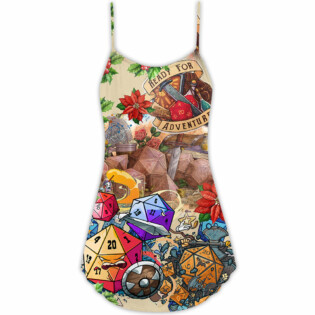 D20 Ready For Adventure Christmas Style - V-neck Sleeveless Cami Dress - Owl Ohh - Owl Ohh