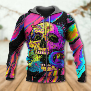 Skull And moth Night Butterfly Neon Style - Hoodie - Owl Ohh - Owl Ohh