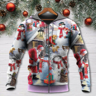 Christmas Santa Claus Build Snowman Gift For You - Hoodie - Owl Ohh - Owl Ohh
