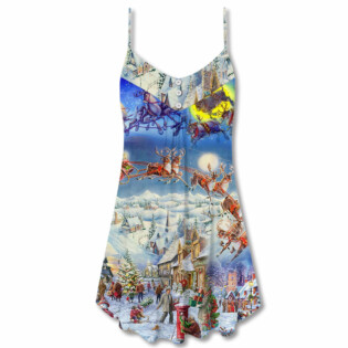 Christmas Be Santa Be Claus - V-neck Sleeveless Cami Dress - Owl Ohh - Owl Ohh