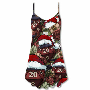 D20 Witch Dice D20 Christmas Vibe - V-neck Sleeveless Cami Dress - Owl Ohh - Owl Ohh