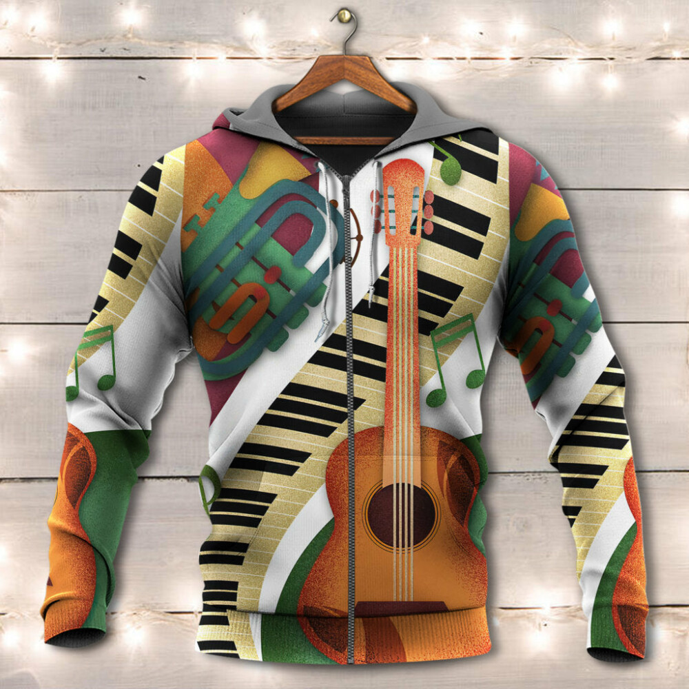Guitar Vintage Classic Musician - Hoodie - Owl Ohh - Owl Ohh