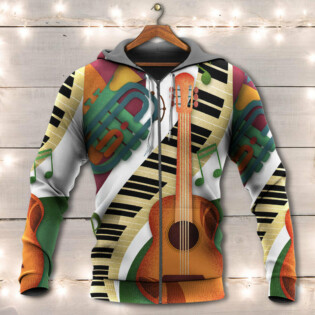 Guitar Vintage Classic Musician - Hoodie - Owl Ohh - Owl Ohh