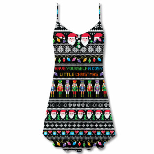 Christmas Have Yourself A Cosy Little Christmas - V-neck Sleeveless Cami Dress - Owl Ohh - Owl Ohh