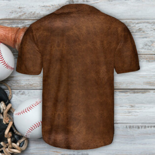 Guitar Leather Style Vintage Music Lover - Baseball Jersey - Owl Ohh - Owl Ohh