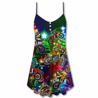 Motorsport Neon Tree Merry Christmas - V-neck Sleeveless Cami Dress - Owl Ohh - Owl Ohh