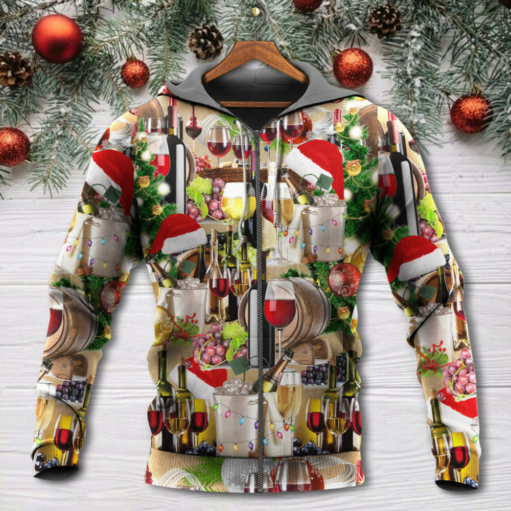 Christmas Wine For A Christmas Night - Hoodie - Owl Ohh - Owl Ohh