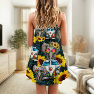 Hippie Elephant Wonderful Camping - V-neck Sleeveless Cami Dress - Owl Ohh - Owl Ohh