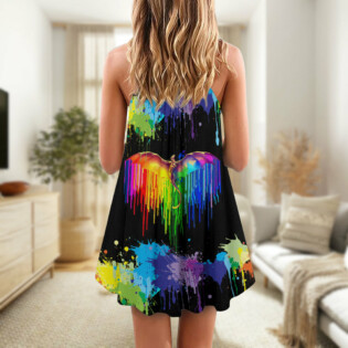 LGBT Pride Dragon The Color Of Happiness - V-neck Sleeveless Cami Dress - Owl Ohh - Owl Ohh