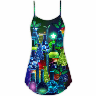 Chemistry Is Like Magic But Real - V-neck Sleeveless Cami Dress - Owl Ohh - Owl Ohh